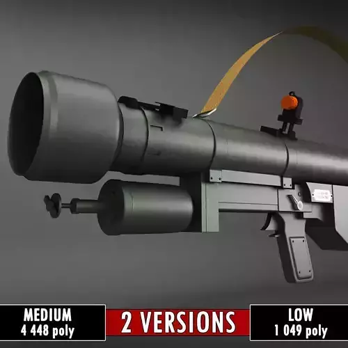 SA-7 Grail Rocket Launcher low poly