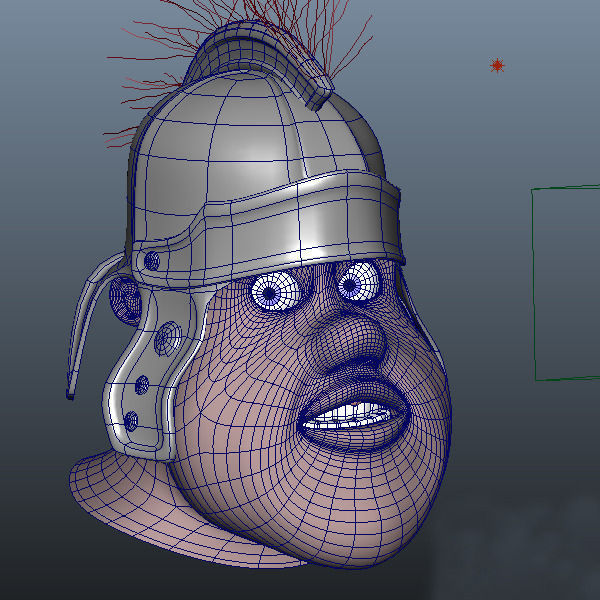 Roman soldier head 3D model_1