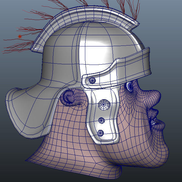 Roman soldier head 3D model_3