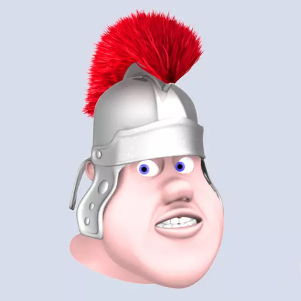 Roman soldier head 3D model_0
