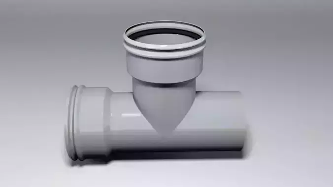 Plastic Pipe Tee 3D model