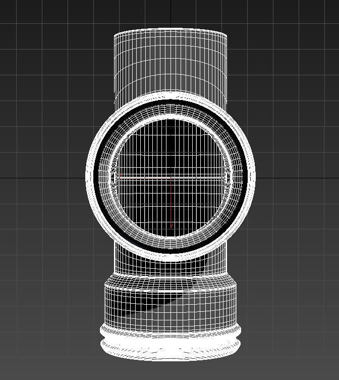 Plastic Pipe Tee 3D model_6