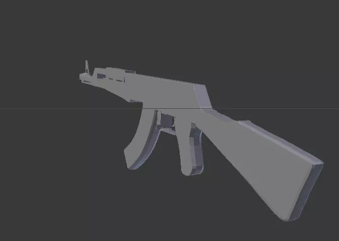 AK 47 Assault Rifle Free low-poly 3D model