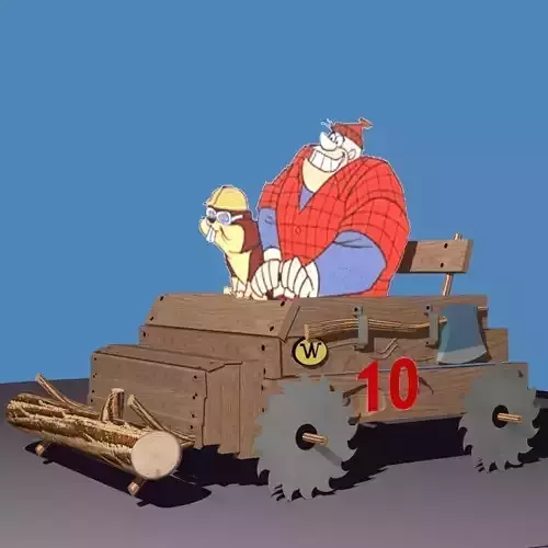 Wacky Races 3D Model Car 10