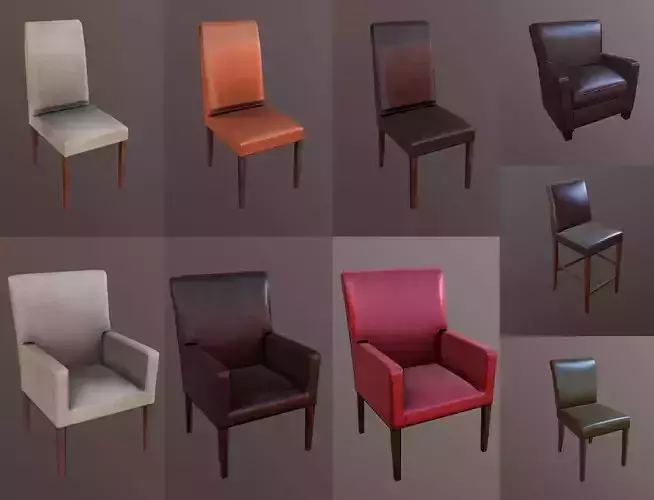 Furniture Pack Low-poly 3D model
