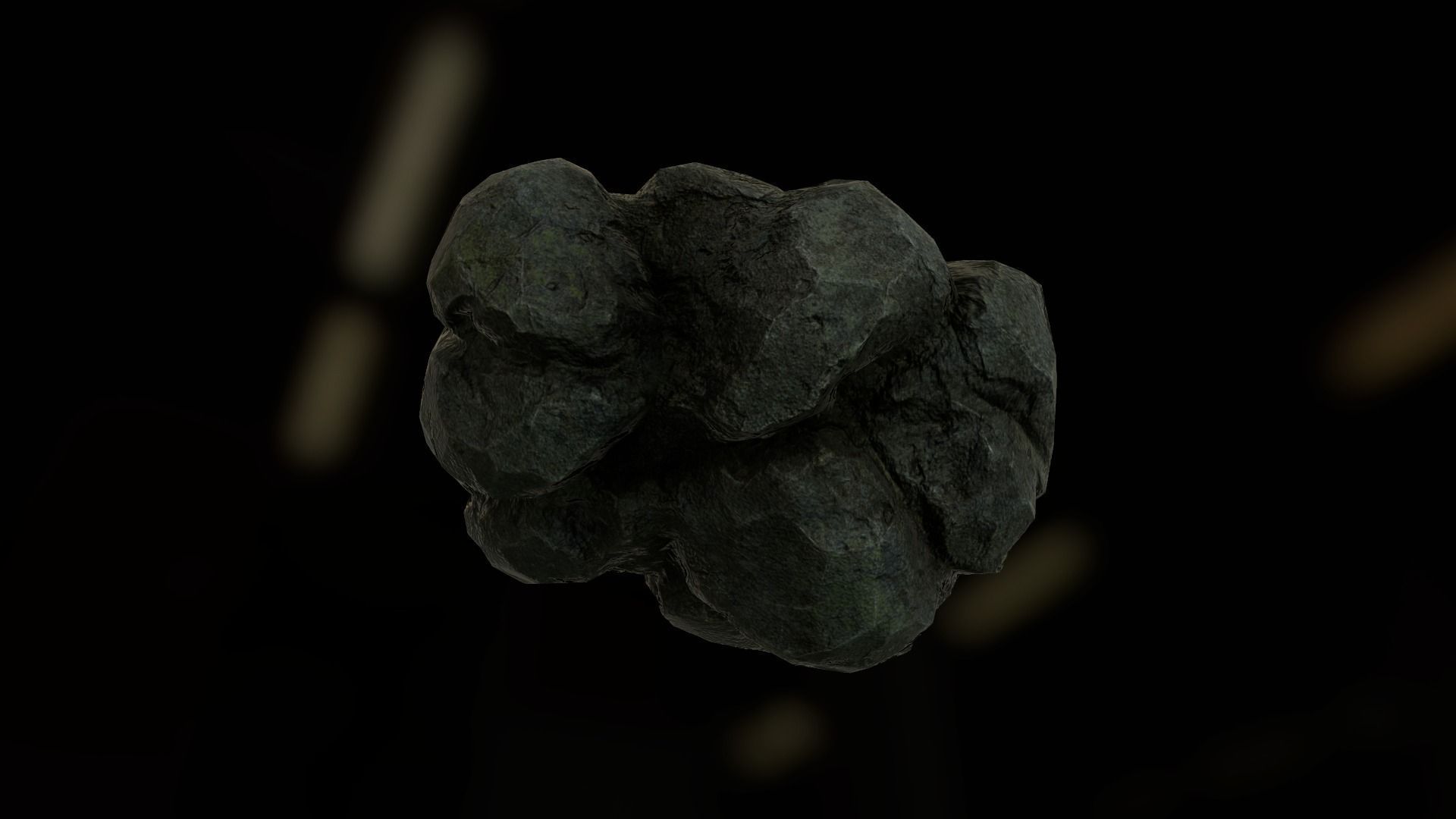 Forest Rock Low-poly 3D model_3