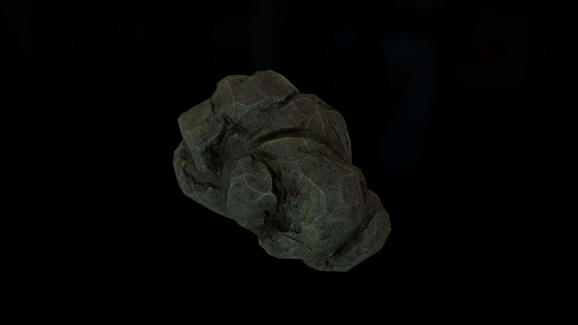 Forest Rock Low-poly 3D model_1