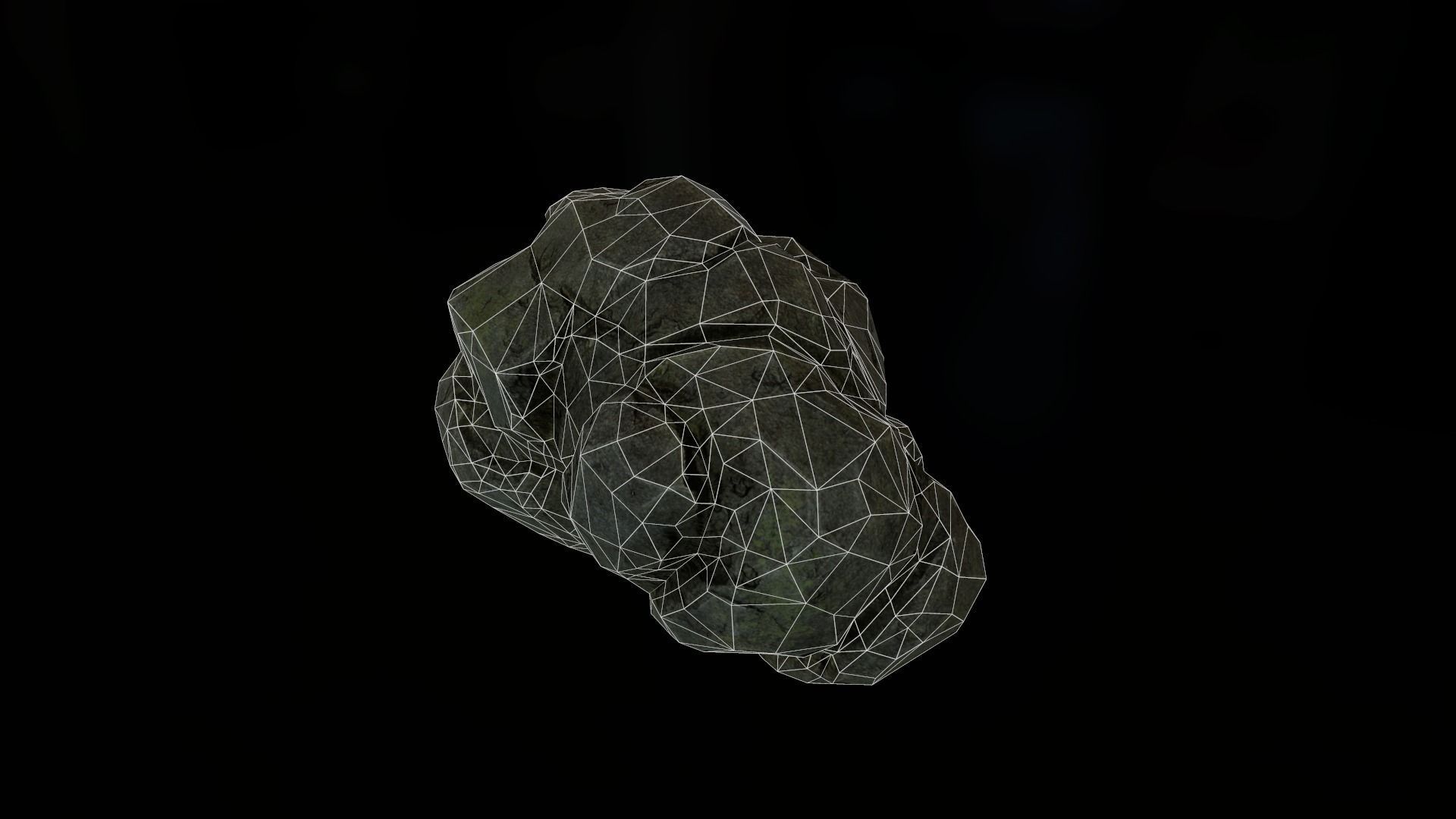 Forest Rock Low-poly 3D model_2