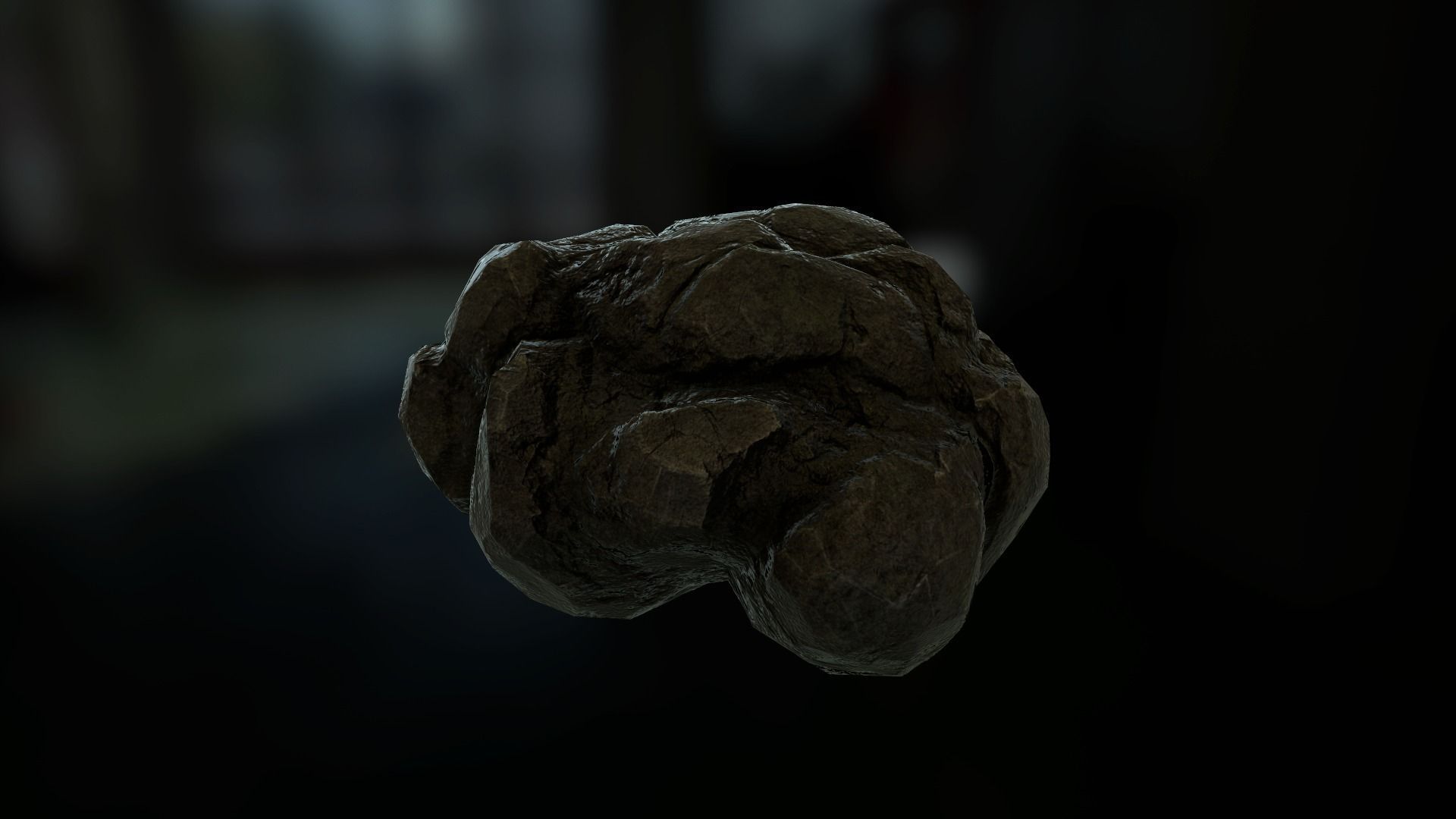 Forest Rock Low-poly 3D model_4