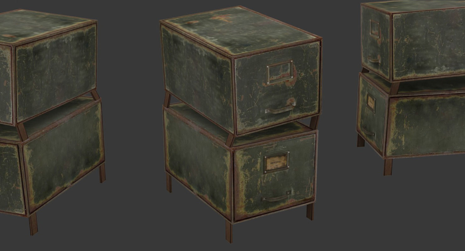 Old-School Props Pack Low-poly 3D model_12