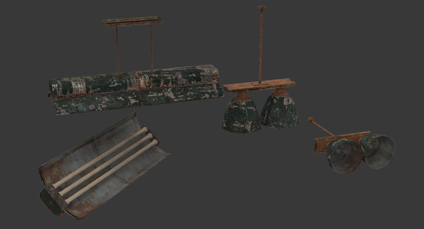 Old-School Props Pack Low-poly 3D model_11