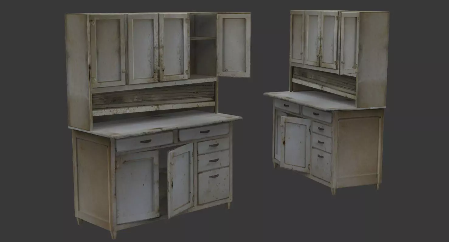 Old-School Props Pack Low-poly 3D model_0