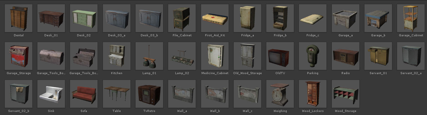 Old-School Props Pack Low-poly 3D model_20
