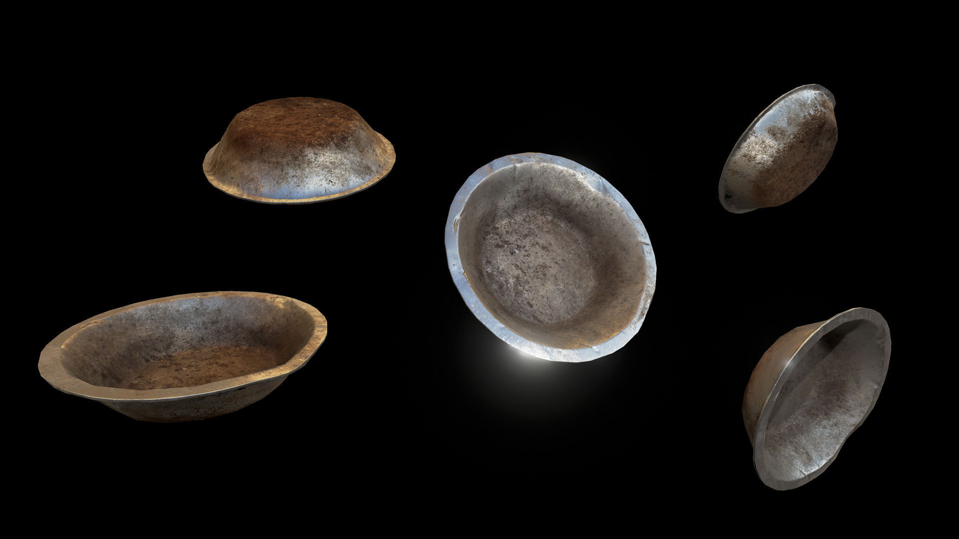 Urban Interior Props Pack Low-poly 3D model_14