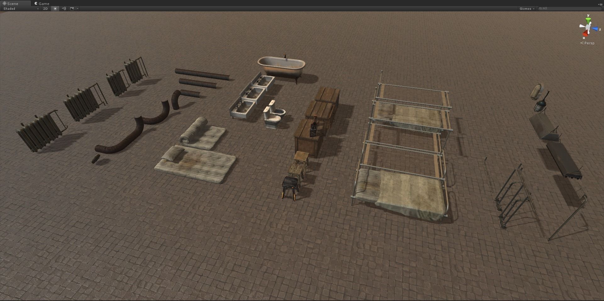 Urban Interior Props Pack Low-poly 3D model_1