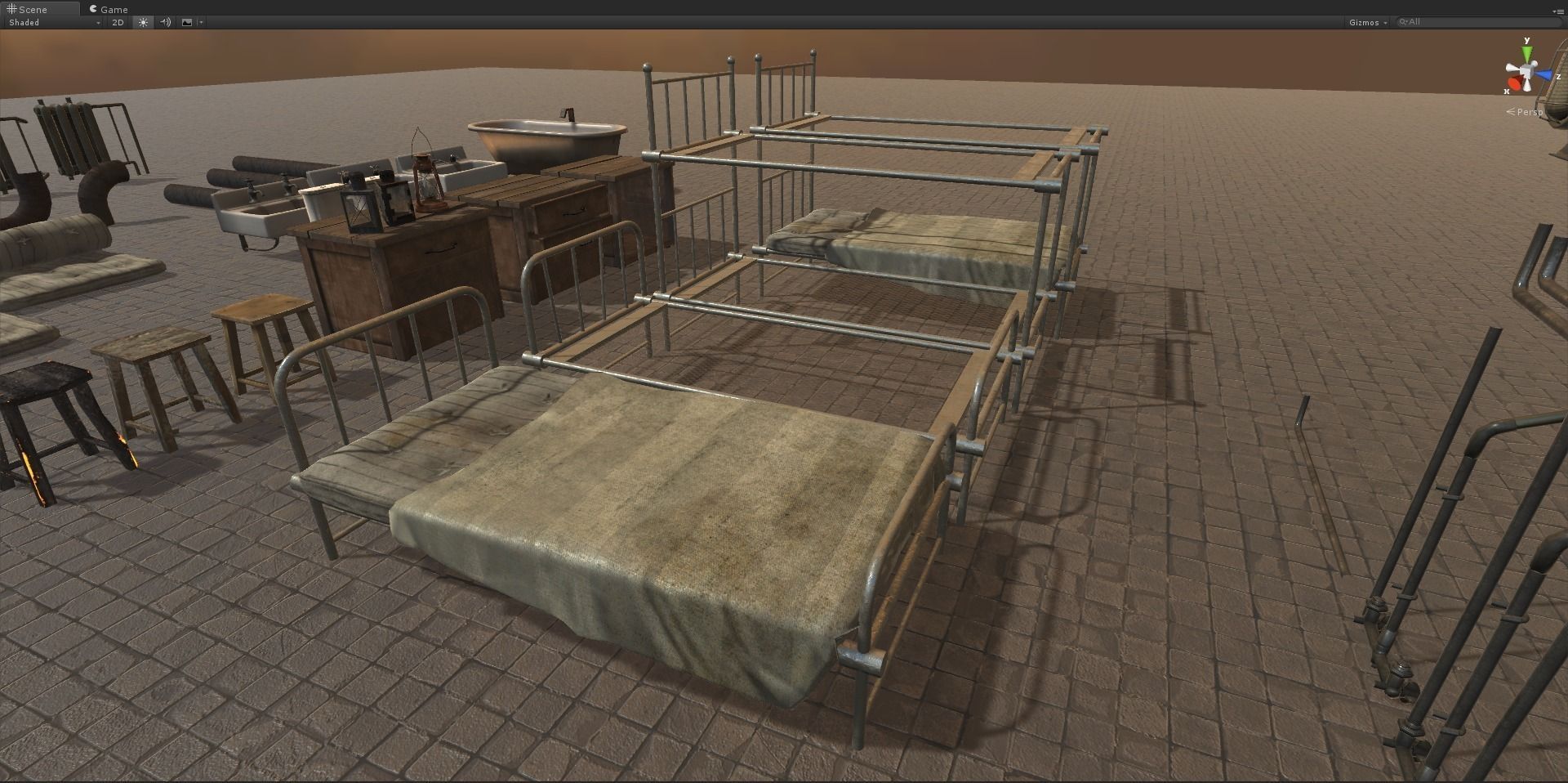 Urban Interior Props Pack Low-poly 3D model_2