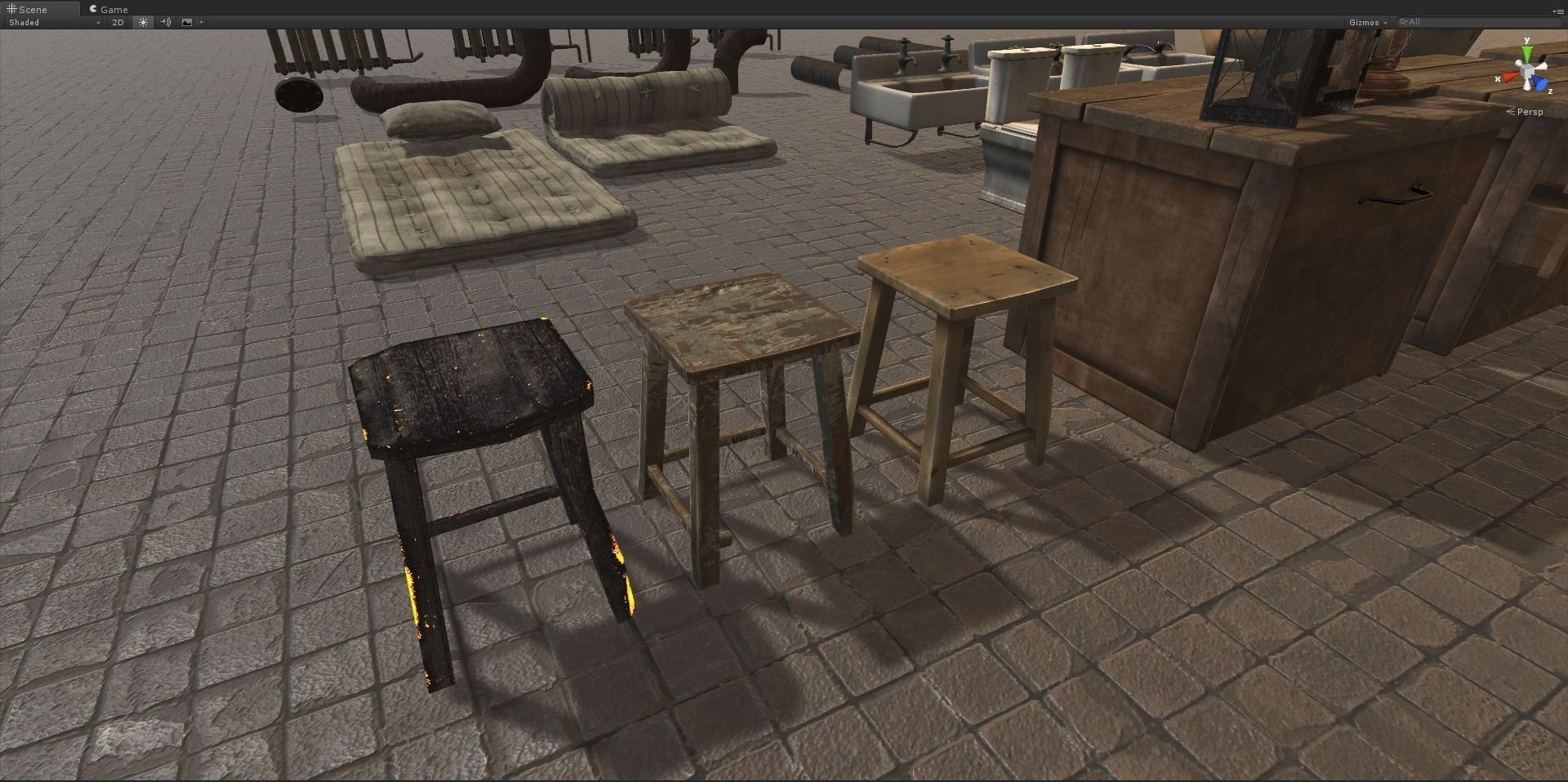 Urban Interior Props Pack Low-poly 3D model_3