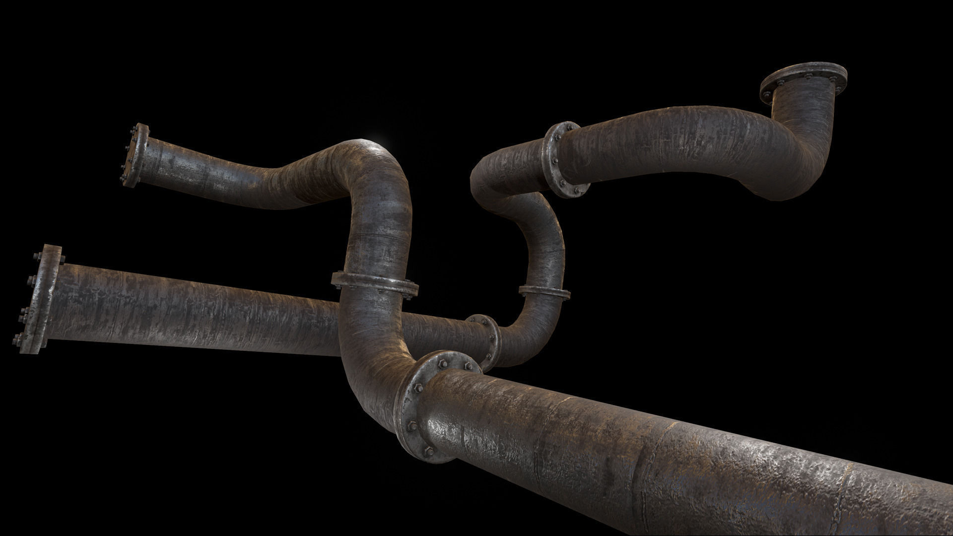 Urban Interior Props Pack Low-poly 3D model_18