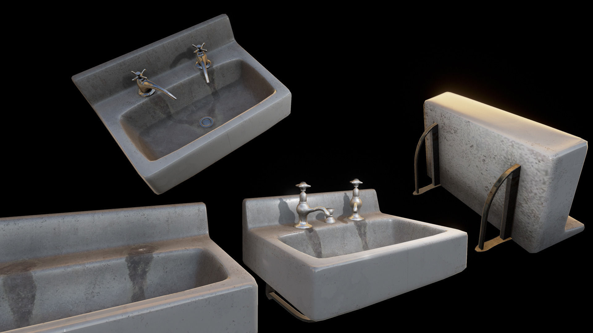 Urban Interior Props Pack Low-poly 3D model_21