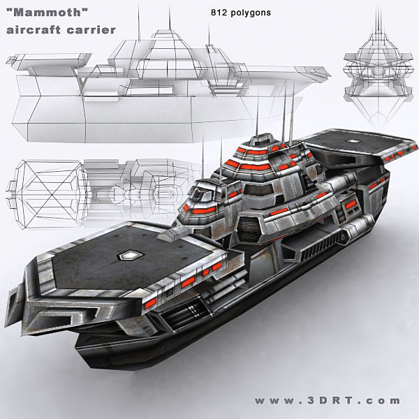 Sci-Fi Naval collection Low-poly 3D model_6