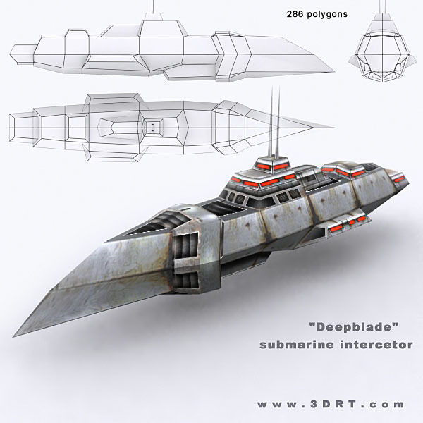 Sci-Fi Naval collection Low-poly 3D model_13