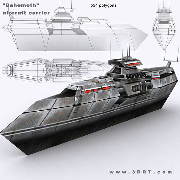 Sci-Fi Naval collection Low-poly 3D model_5
