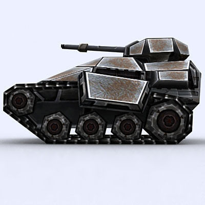 Sci-Fi Tanks collection Low-poly 3D model_28