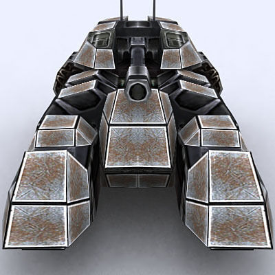 Sci-Fi Tanks collection Low-poly 3D model_4