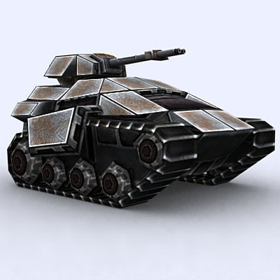 Sci-Fi Tanks collection Low-poly 3D model_134