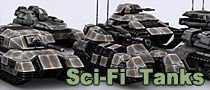 Sci-Fi Tanks collection Low-poly 3D model_97
