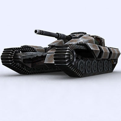 Sci-Fi Tanks collection Low-poly 3D model_36