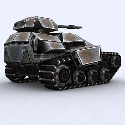 Sci-Fi Tanks collection Low-poly 3D model_12