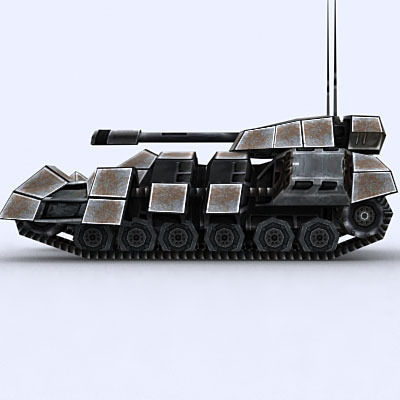 Sci-Fi Tanks collection Low-poly 3D model_130