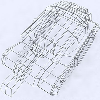 Sci-Fi Tanks collection Low-poly 3D model_86