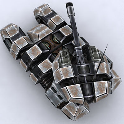 Sci-Fi Tanks collection Low-poly 3D model_18