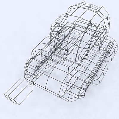 Sci-Fi Tanks collection Low-poly 3D model_30