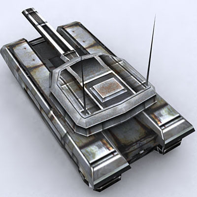 Sci-Fi Tanks collection Low-poly 3D model_11