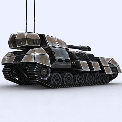 Sci-Fi Tanks collection Low-poly 3D model_75