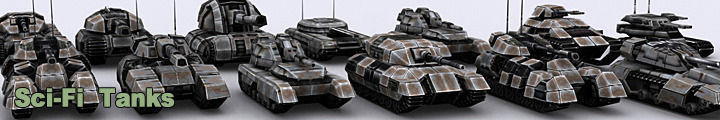 Sci-Fi Tanks collection Low-poly 3D model_76