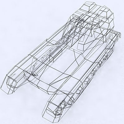 Sci-Fi Tanks collection Low-poly 3D model_26