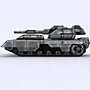 Sci-Fi Tanks collection Low-poly 3D model_38