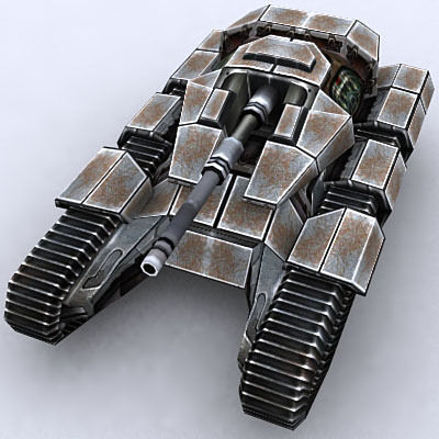 Sci-Fi Tanks collection Low-poly 3D model_139
