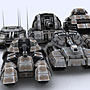 Sci-Fi Tanks collection Low-poly 3D model_94