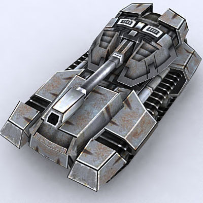 Sci-Fi Tanks collection Low-poly 3D model_19