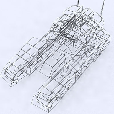 Sci-Fi Tanks collection Low-poly 3D model_47