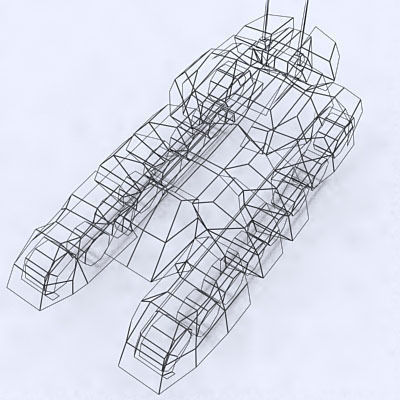 Sci-Fi Tanks collection Low-poly 3D model_57