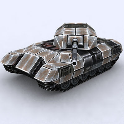 Sci-Fi Tanks collection Low-poly 3D model_132