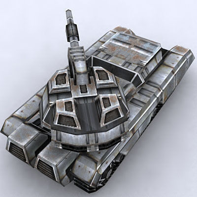 Sci-Fi Tanks collection Low-poly 3D model_91