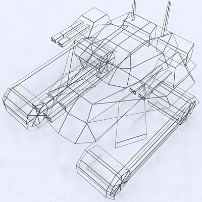 Sci-Fi Tanks collection Low-poly 3D model_125
