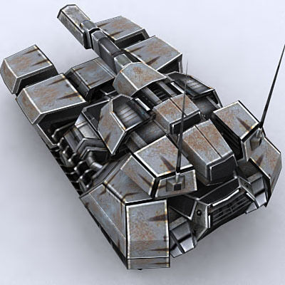 Sci-Fi Tanks collection Low-poly 3D model_138